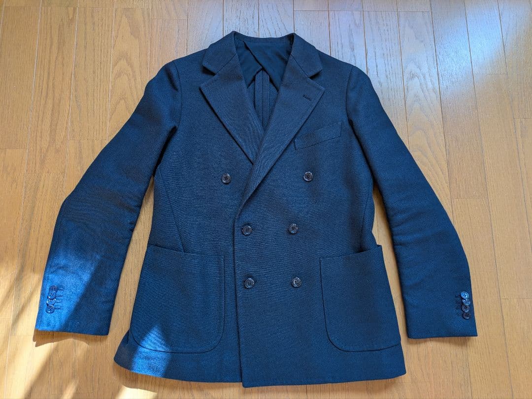 Drawerドゥロワー★ダブルボタンテーラードジャケット紺36USED