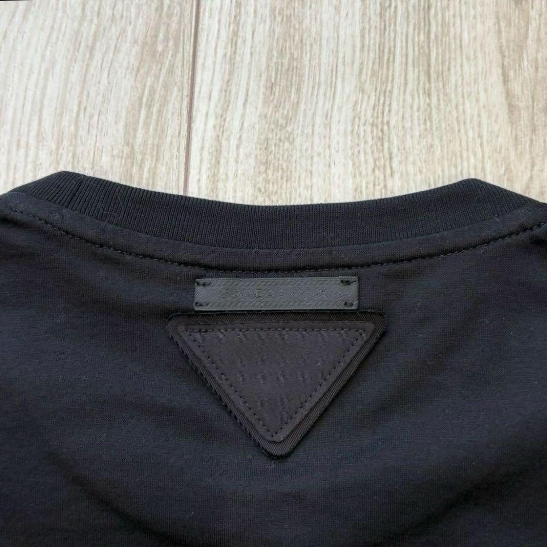 【未使用】PRADA Tシャツ 三角ロゴ M ブラック 黒 プラダ 綿100%