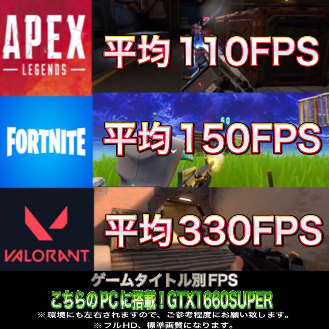 【ハイグレード】 GTX1660SP搭載ゲーミングPCフルセットホワイト