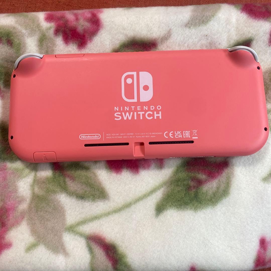 t.。Nintendo Switch Lite コーラルピンク　ケースセッ