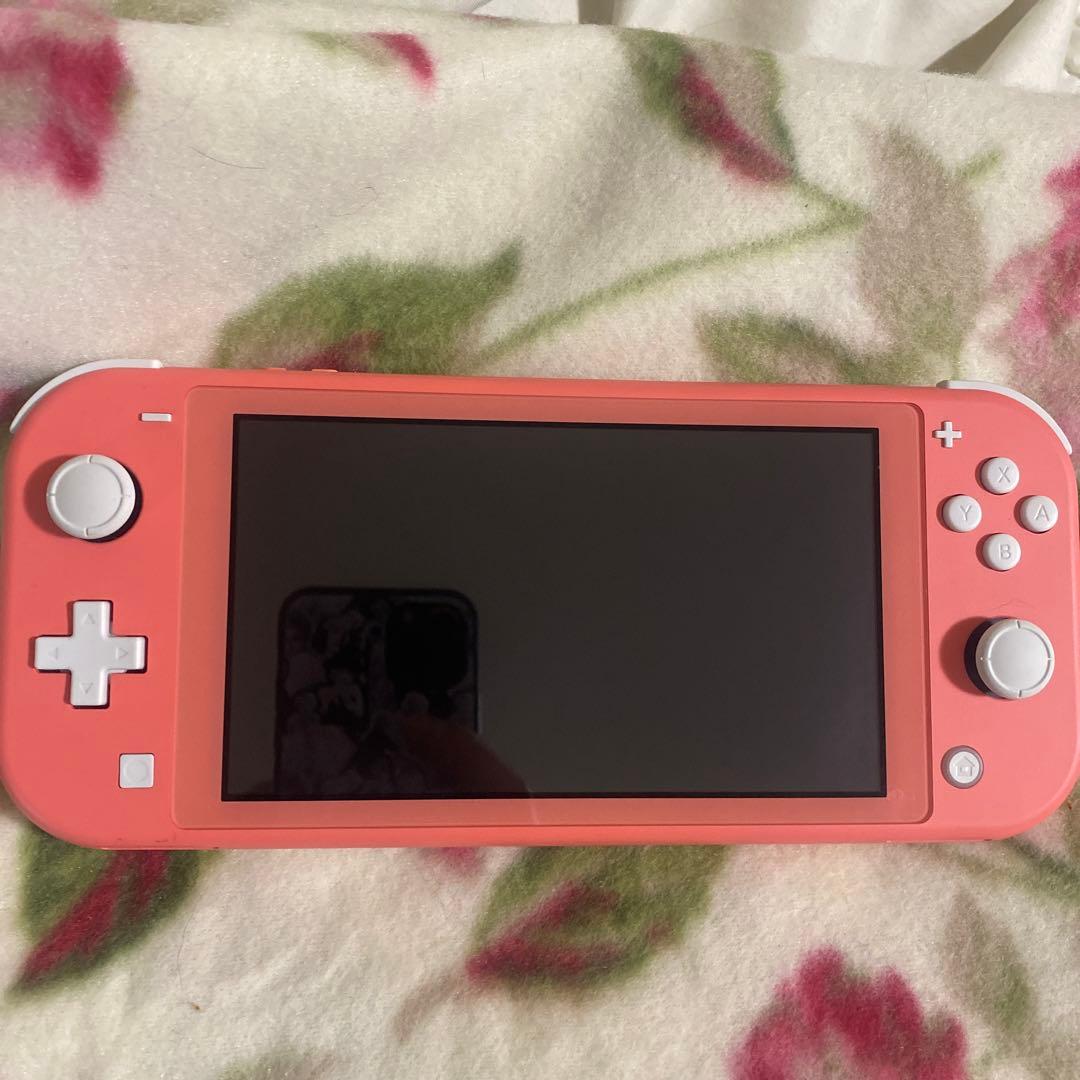 t.。Nintendo Switch Lite コーラルピンク　ケースセッ