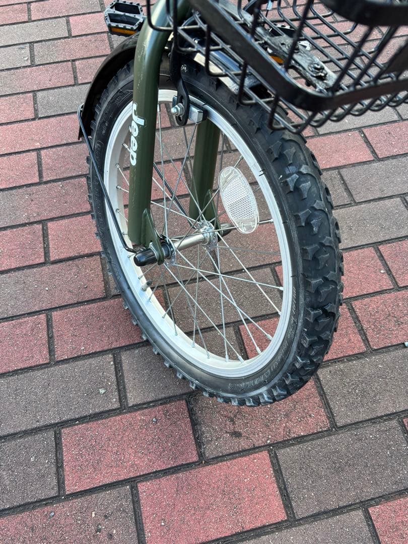 Jeepキッズ自転車(18㌅)お引き取り限定[配達可能]