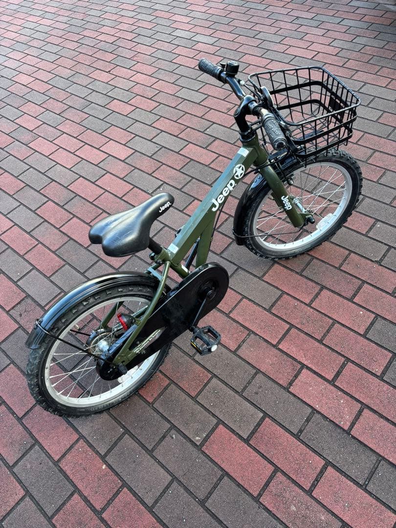 Jeepキッズ自転車(18㌅)お引き取り限定[配達可能]