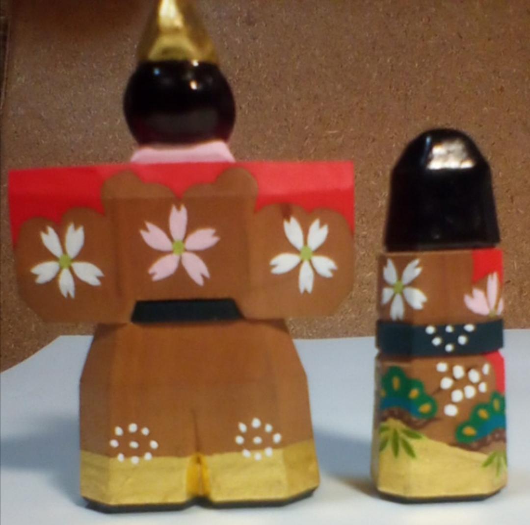 奈良一刀彫　立雛２号　青紫園 晃 作　その②