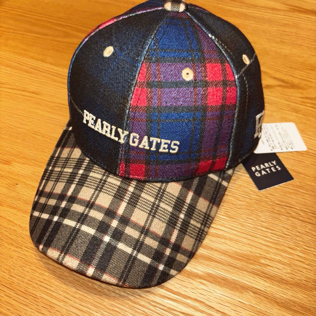 ⭐︎パーリーゲイツキャップ⭐︎新品未使用マルチチェック柄(UNISEX)