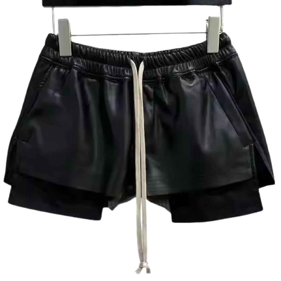 早い者勝ち！Rick Owensレザーショートパンツ