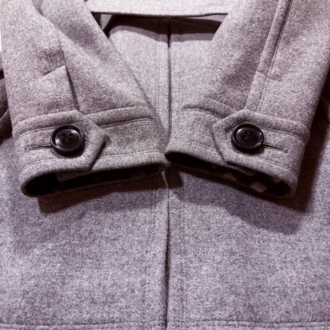 バーバリー ブルーレーベル アンゴラ ウール ベルテッドコート Aライン