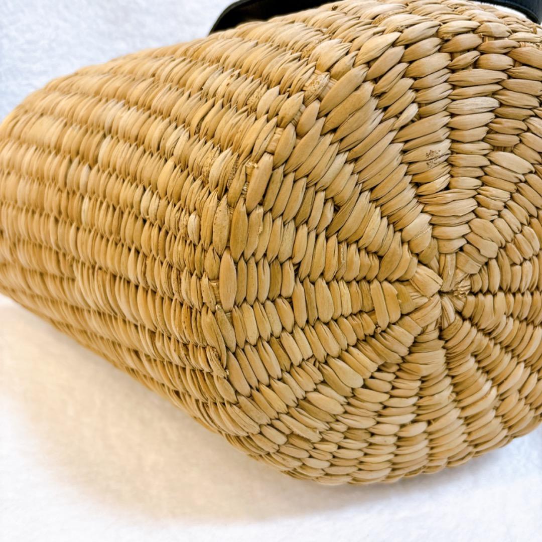 【新品】ikot イコット レザートートバッグかごバッグ2way ファーフラップ