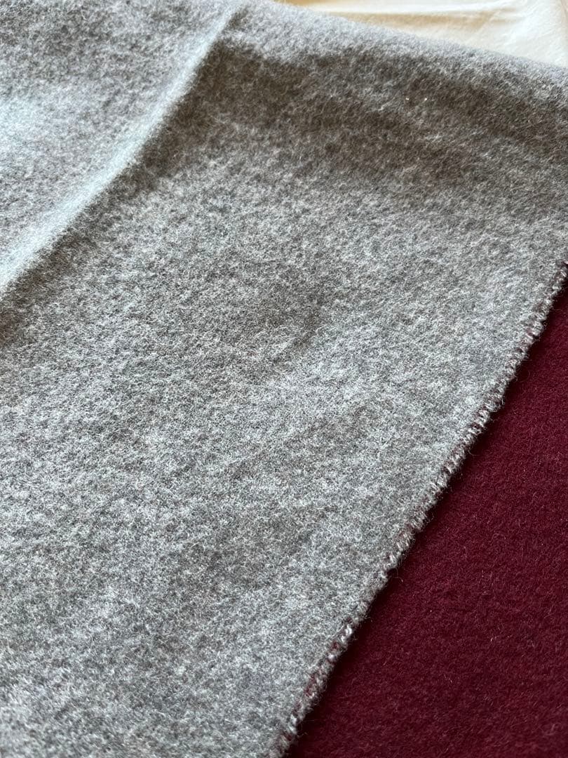 エルメス　マフラー　カザックバイカラー　 カシミヤ100%