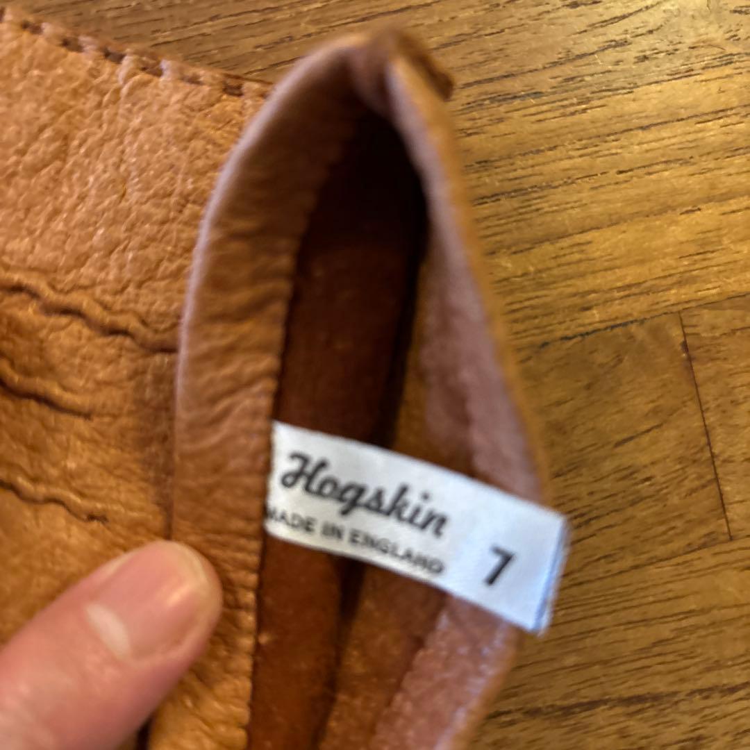 ペッカリー　Hogskin ベージュ手袋 サイズ7