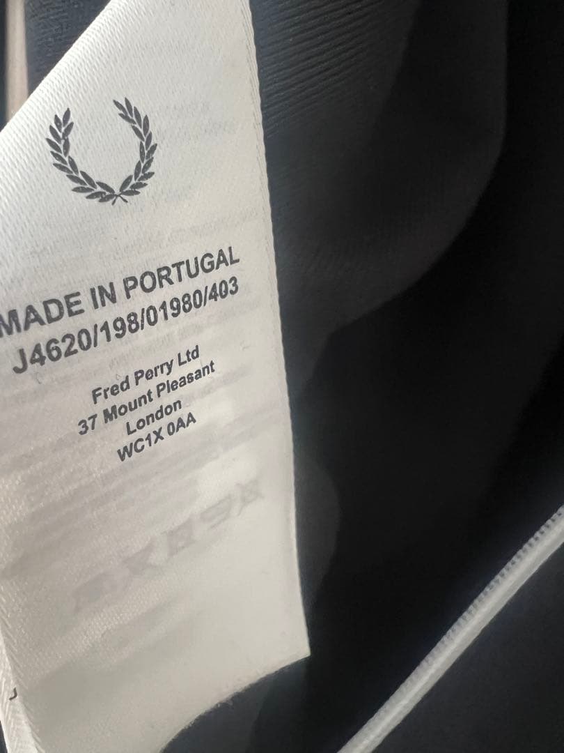 Fred Perry ブラック フルジップジャケット　ジャージ