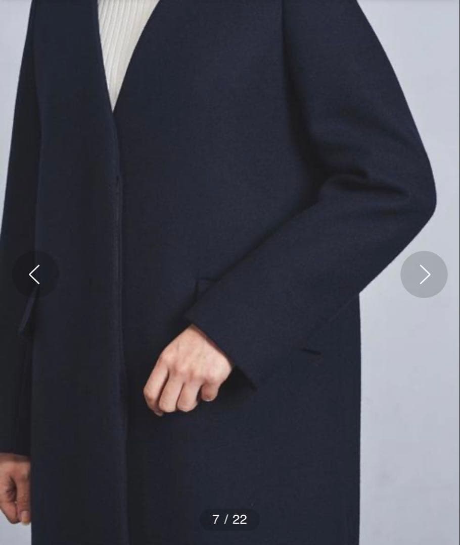 【とり】UNITEDARROWS Vネック ノーカラーコート