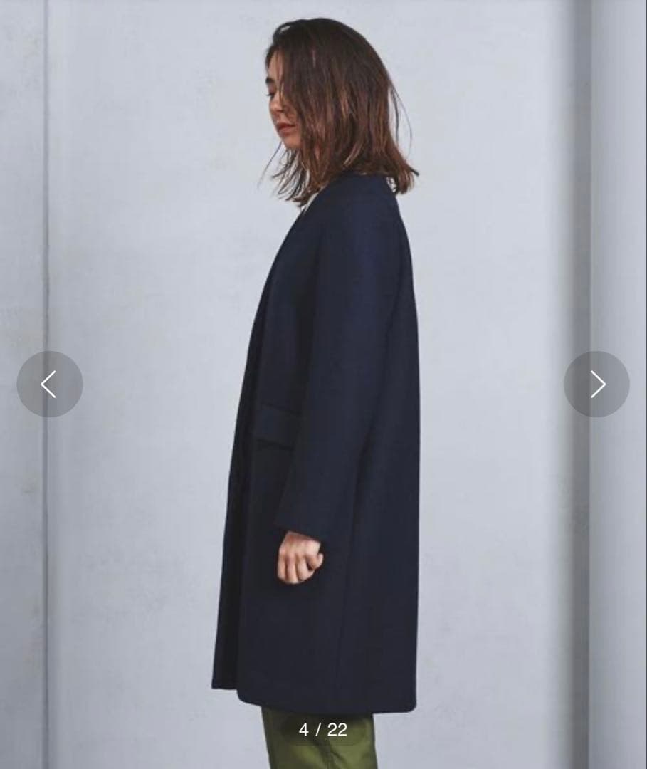 【とり】UNITEDARROWS Vネック ノーカラーコート