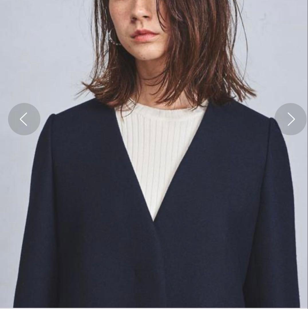 【とり】UNITEDARROWS Vネック ノーカラーコート