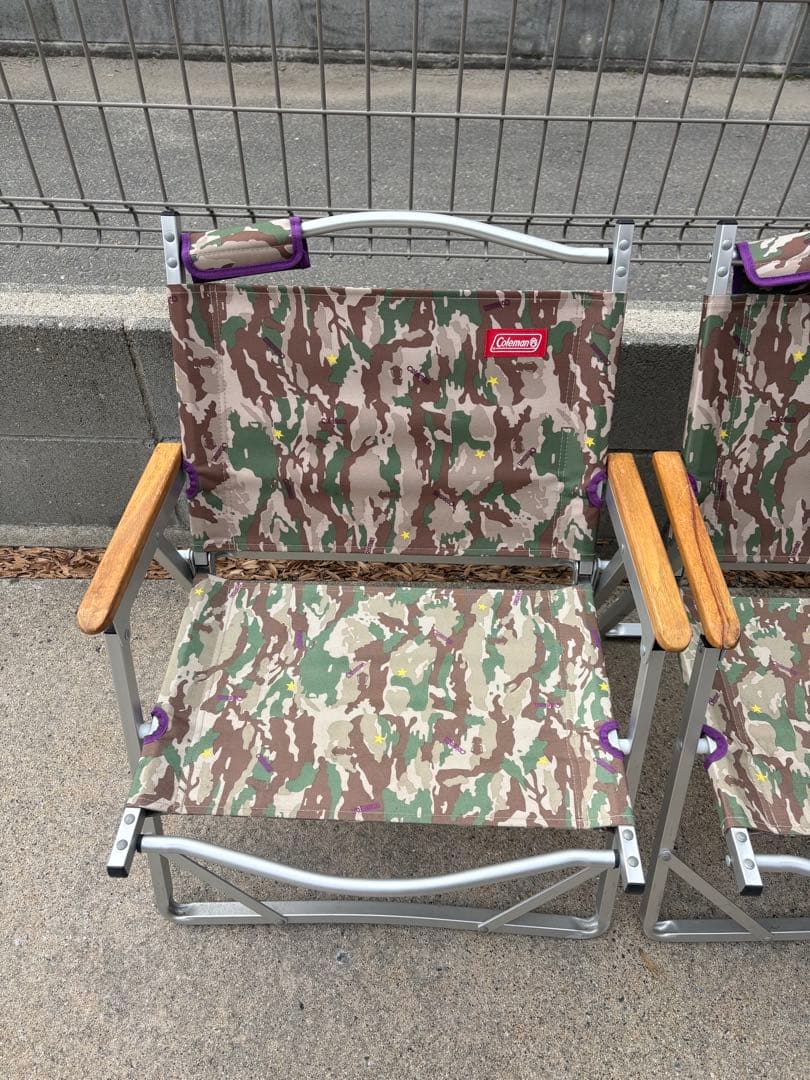 三脚セット コールマン コンパクトフォールディングチェア カモ 迷彩 廃盤品