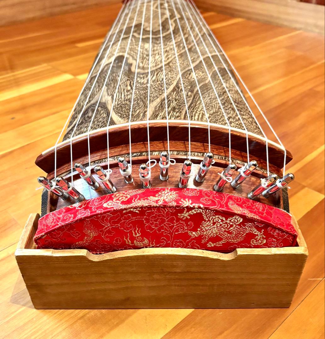 琴(コンパクトサイズ) 13弦 139cm すだれ彫り 琴柱/カバー/ケース