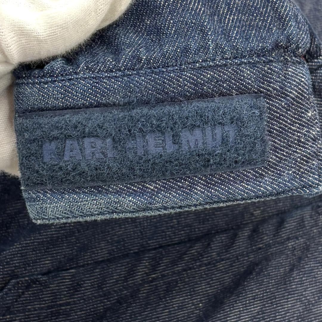 ☆希少☆ カールヘルム　デニムジャケット　L　ニットフード　ロゴ刺繍入り