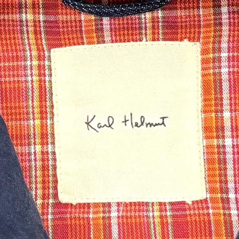 ☆希少☆ カールヘルム　デニムジャケット　L　ニットフード　ロゴ刺繍入り