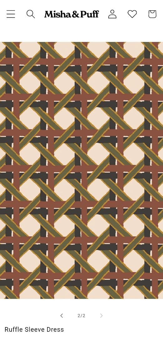 ワンピース mishaandpuff Ruffle Sleeve Dress Lattice