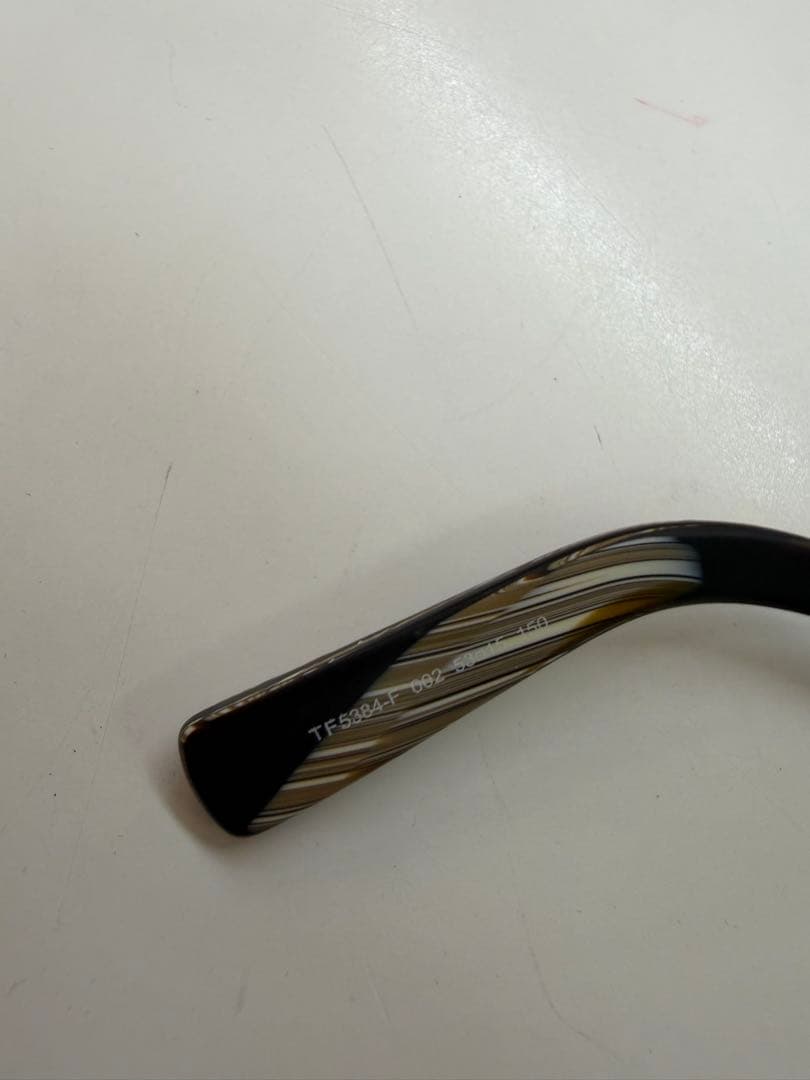 TOM FORD TF5384-F 002 黒 ライトブルー サングラス　メガネ