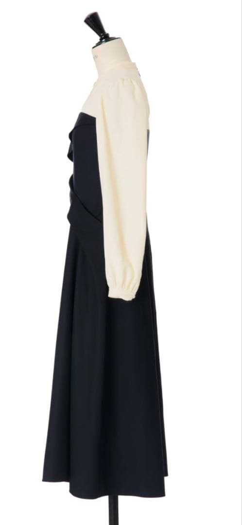 ハーリップトゥー Bicolor Draped Dress ワンピース モカ