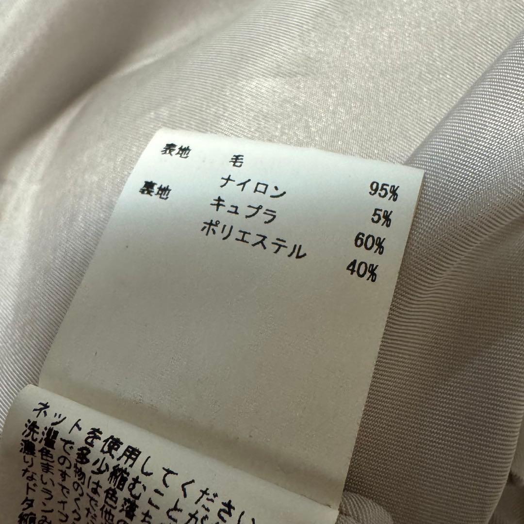 美品 ANAYI アナイ ウール メルトン ノーカラー コート 36