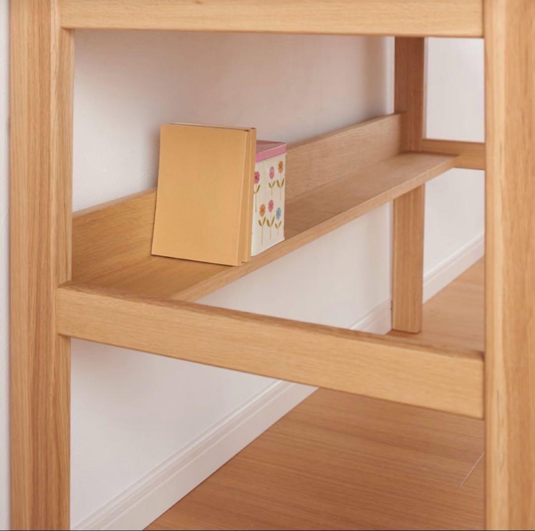 【販売終了】無印良品　オーク無垢材デスク　引出・足元棚