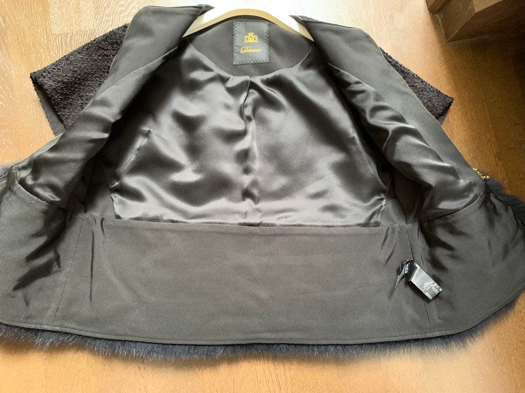 格安　Drawer ファーツイード ジレ'24年HIVER 新品同様