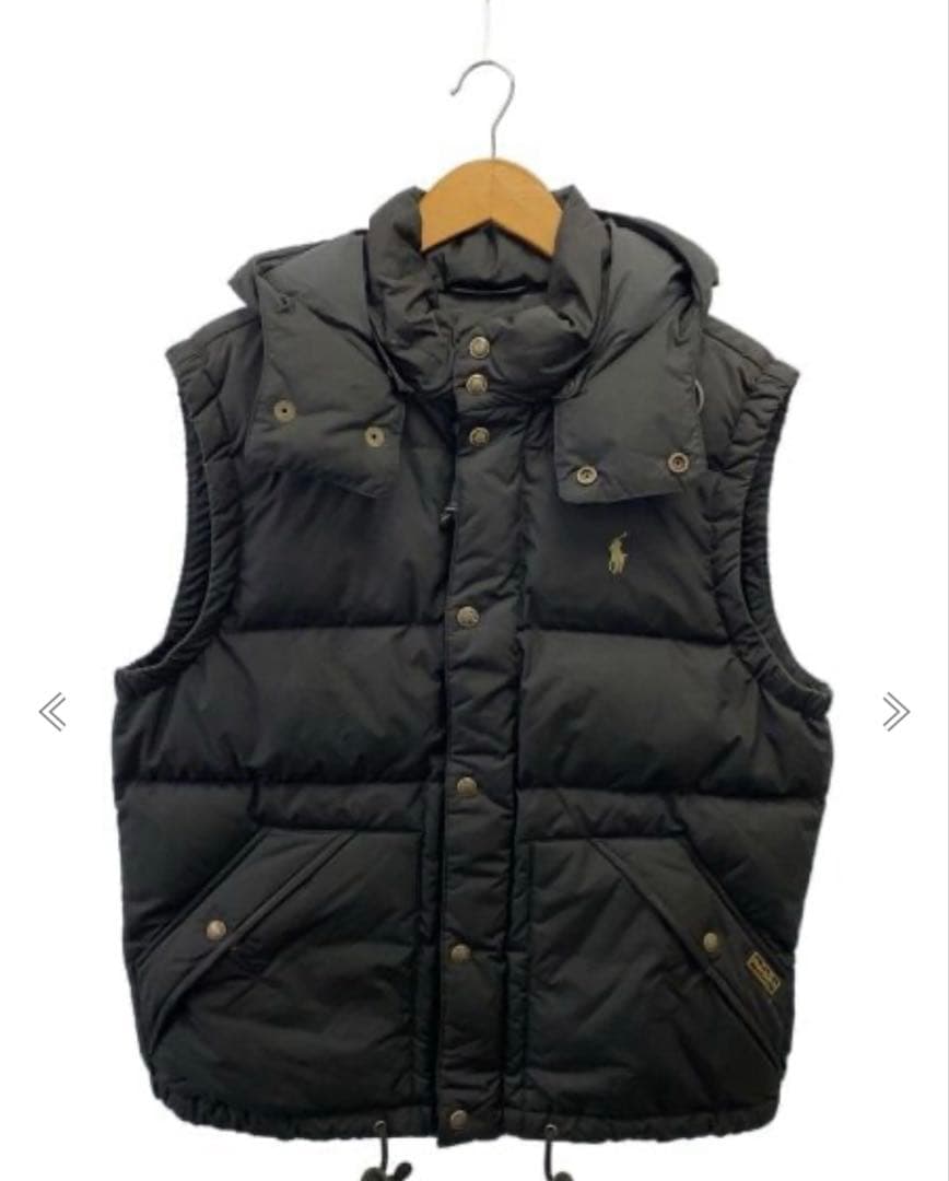 たけ4 ラルフローレン　ダウンベスト　希少カラー ブラック