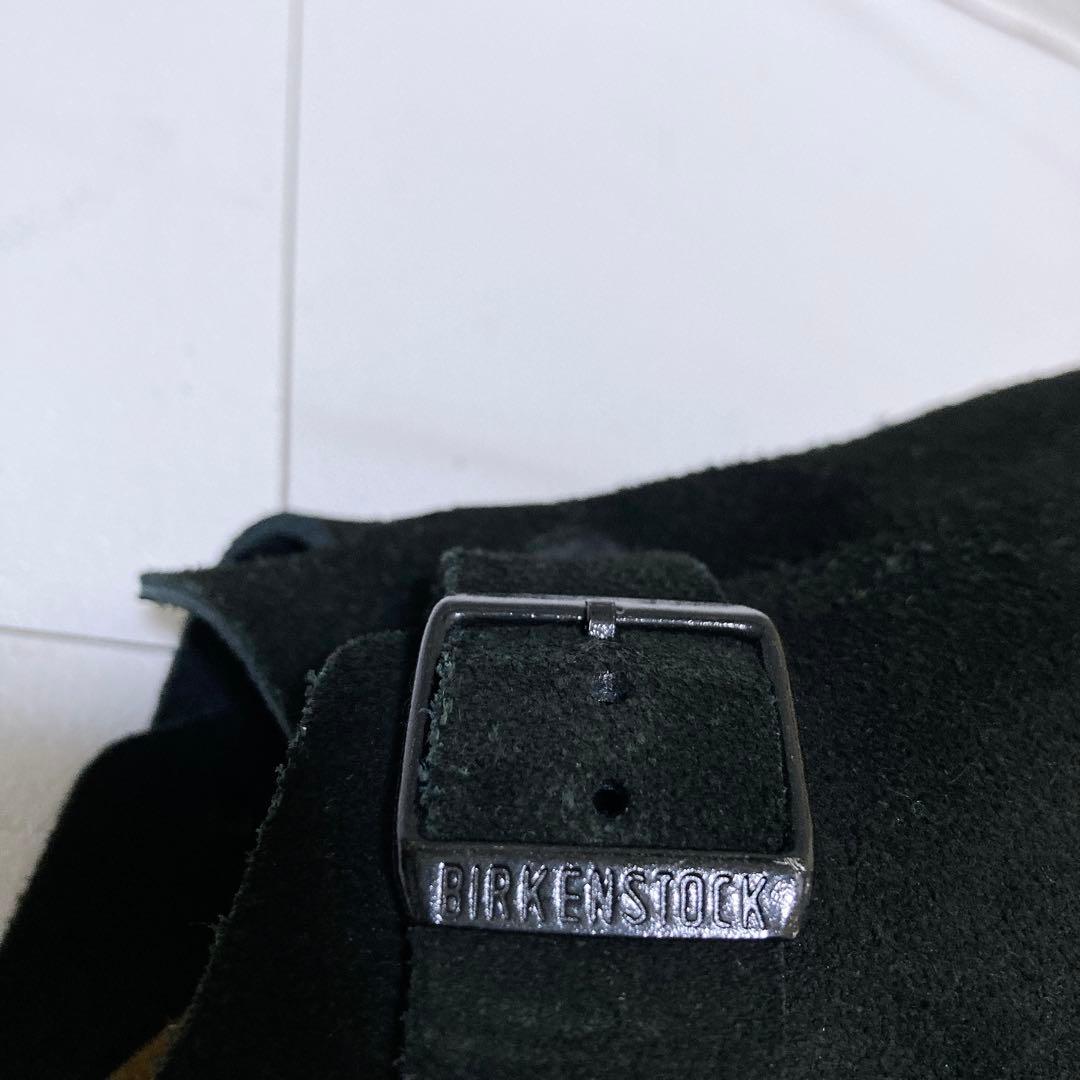 美品 ビルケンシュトック ボストン サボサンダル 26.5 スエード 黒
