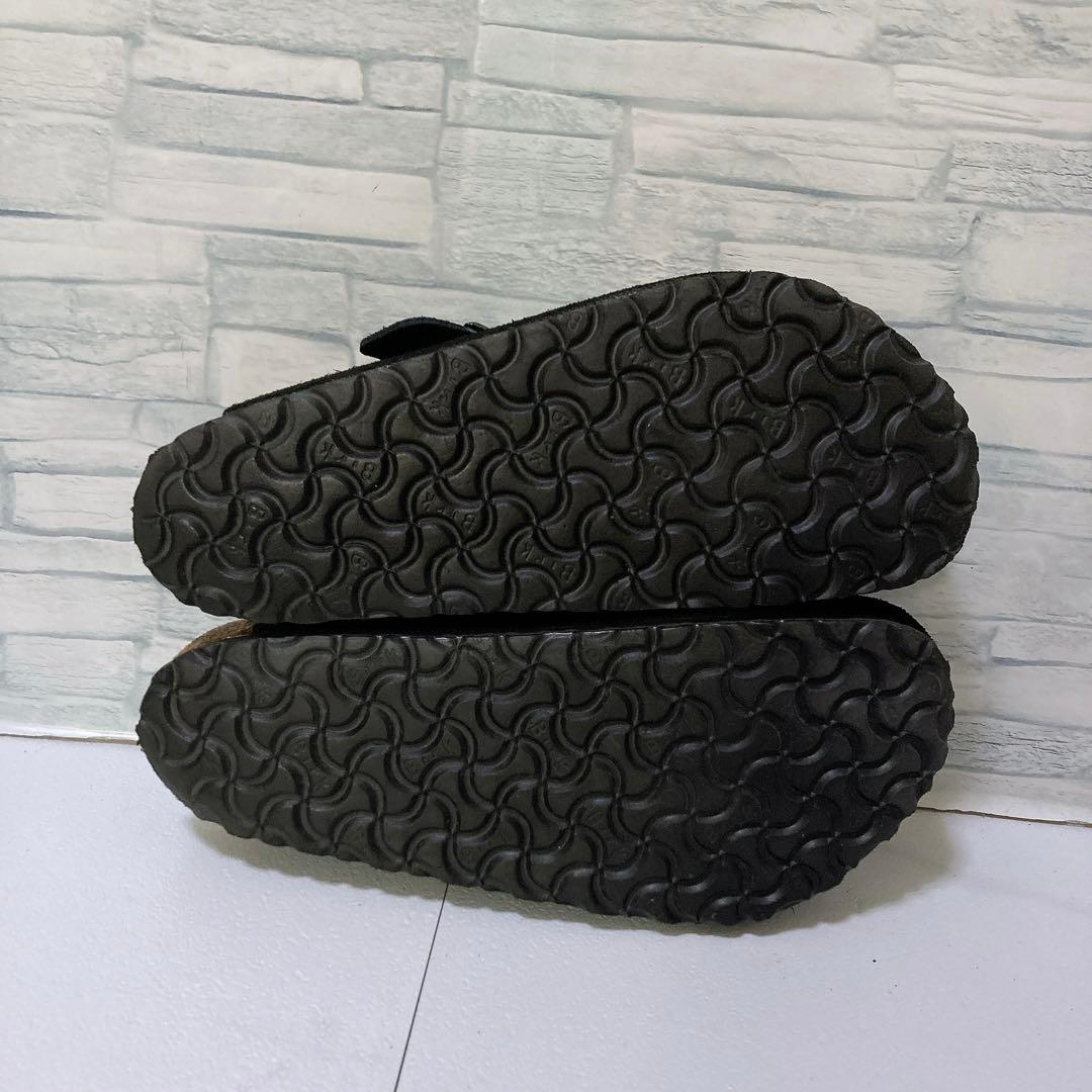 美品 ビルケンシュトック ボストン サボサンダル 26.5 スエード 黒