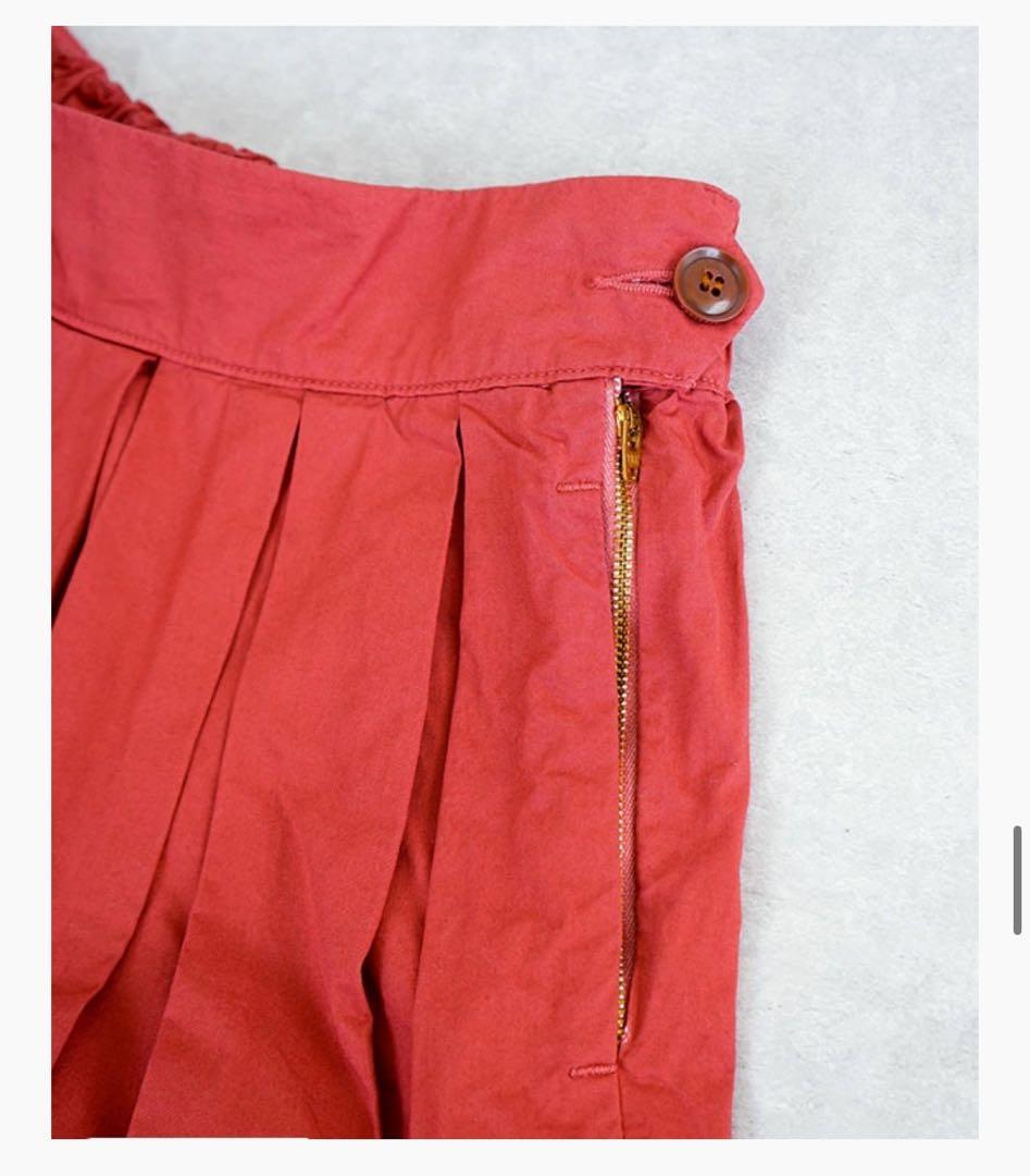 美品⭐︎HARVESTY 赤 バルーン　キュロット 日本製