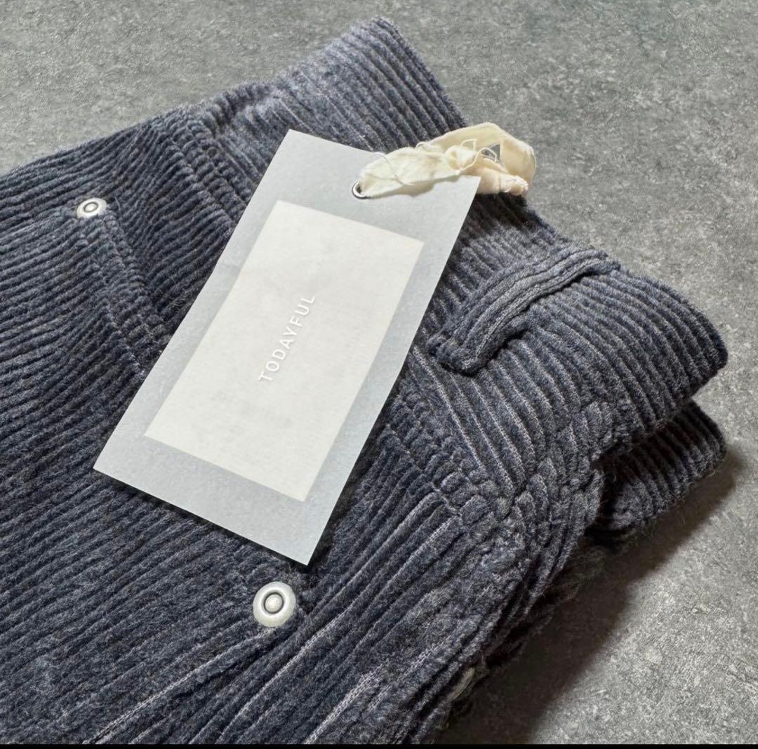 な*様 TODAYFUL ストレートコーデュロイパンツ チャコールグレー