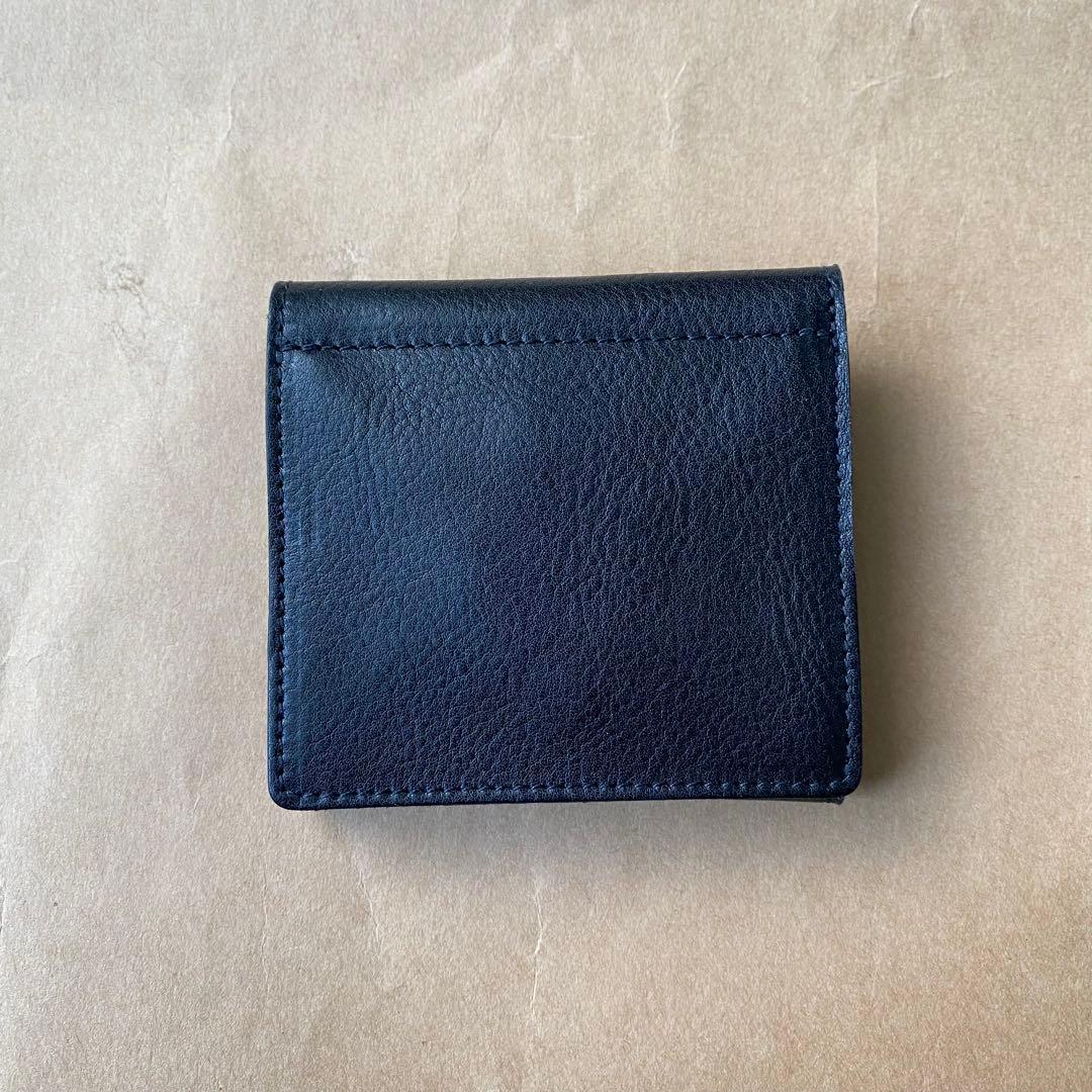 折り財布　ミニ財布　三つ折り財布　ケース　小銭入れ　ブラック