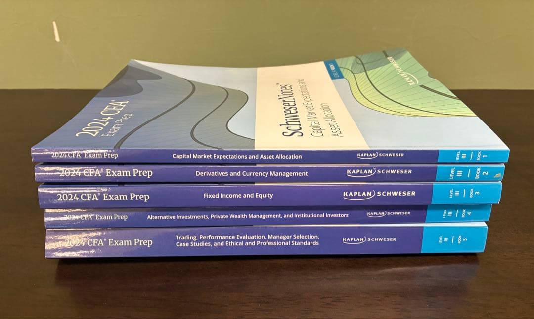 2024 CFA SchweserNotes level3 5冊セット