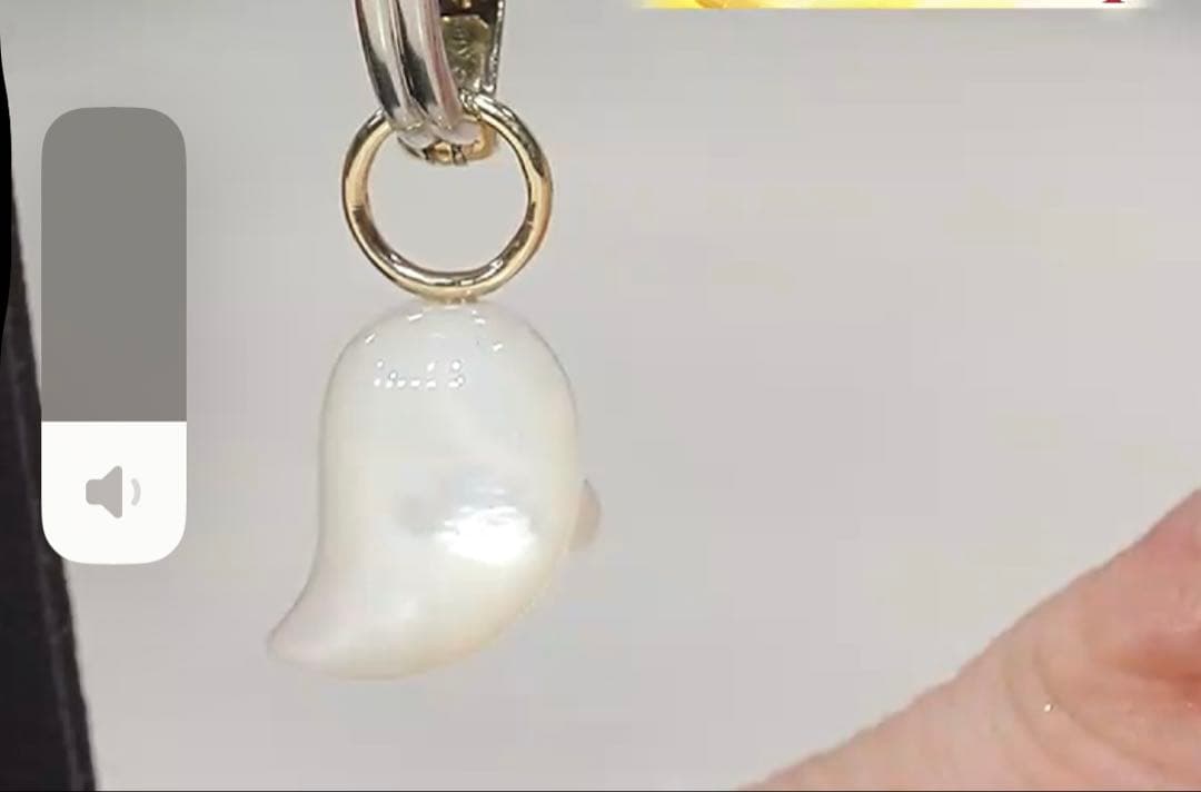 GSTV K18YG 白蝶貝 Gem Ghostシングルチャーム