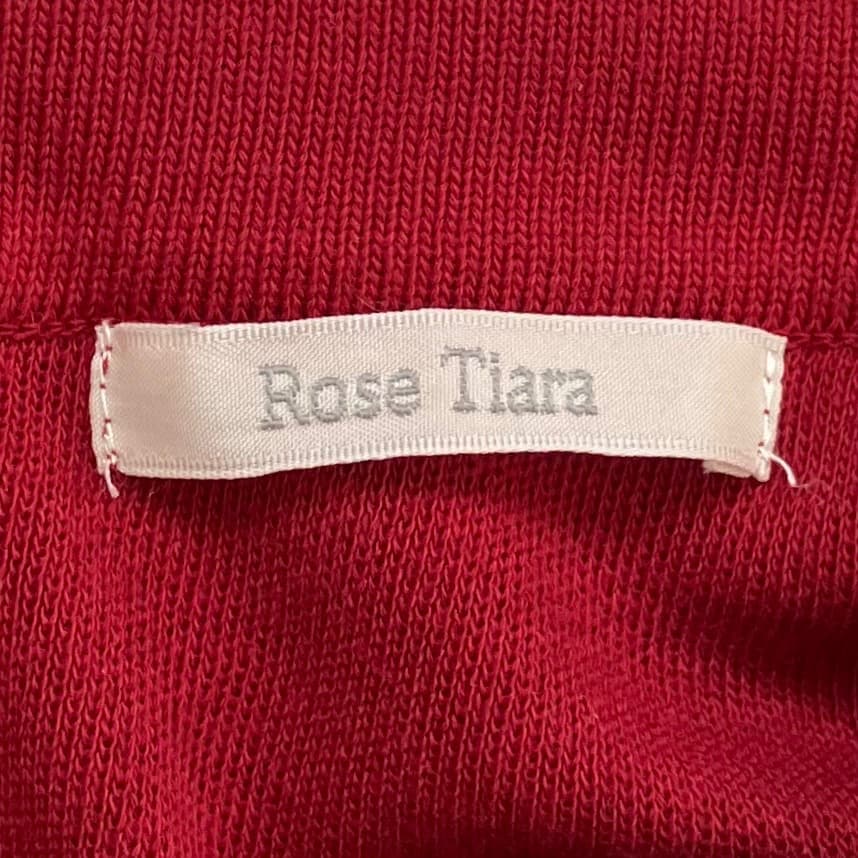 美品✨ローズティアラ ニットワンピース ロング丈 花柄 大きいサイズ 46 4L