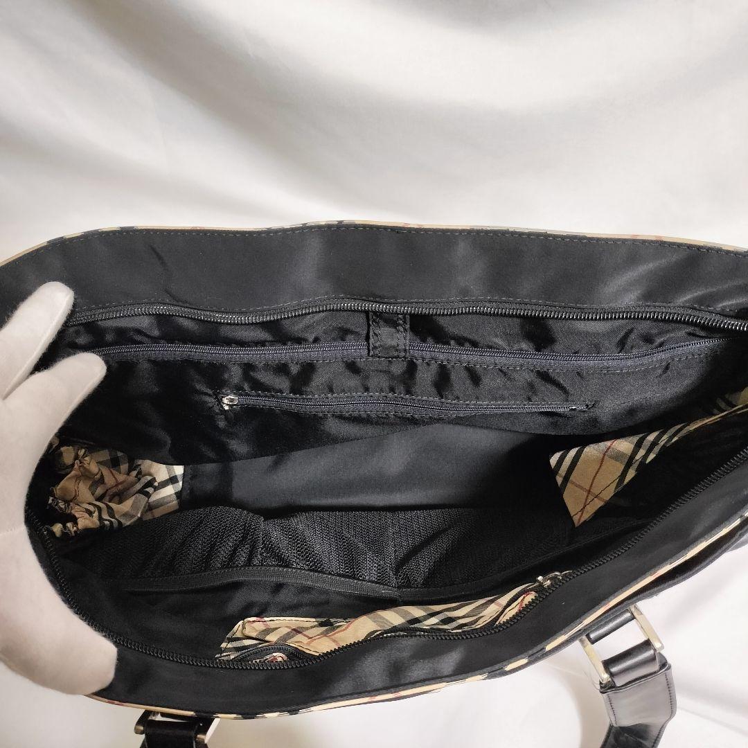 BURBERRY　大容量 トートバッグ　ノバチェック　ナイロン　防水