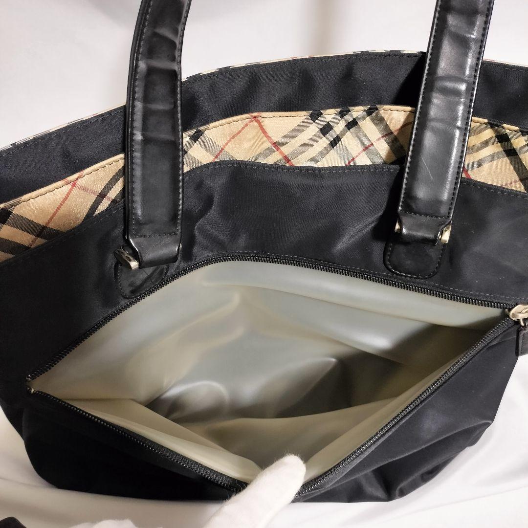BURBERRY　大容量 トートバッグ　ノバチェック　ナイロン　防水