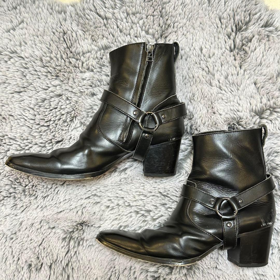 BUFFALO BOBS ZIGGY ブラックジッパーブーツ 43