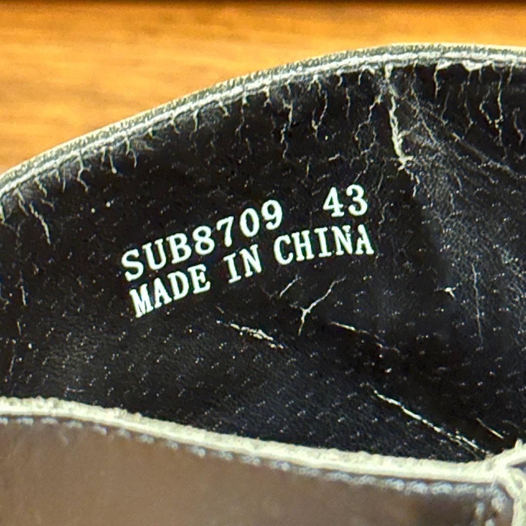 BUFFALO BOBS ZIGGY ブラックジッパーブーツ 43