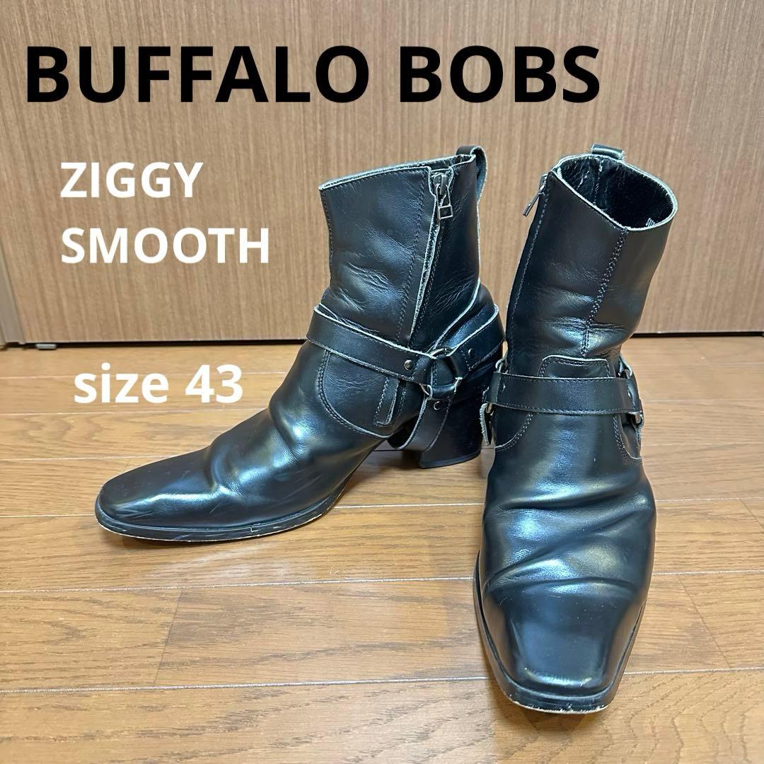 BUFFALO BOBS ZIGGY ブラックジッパーブーツ 43