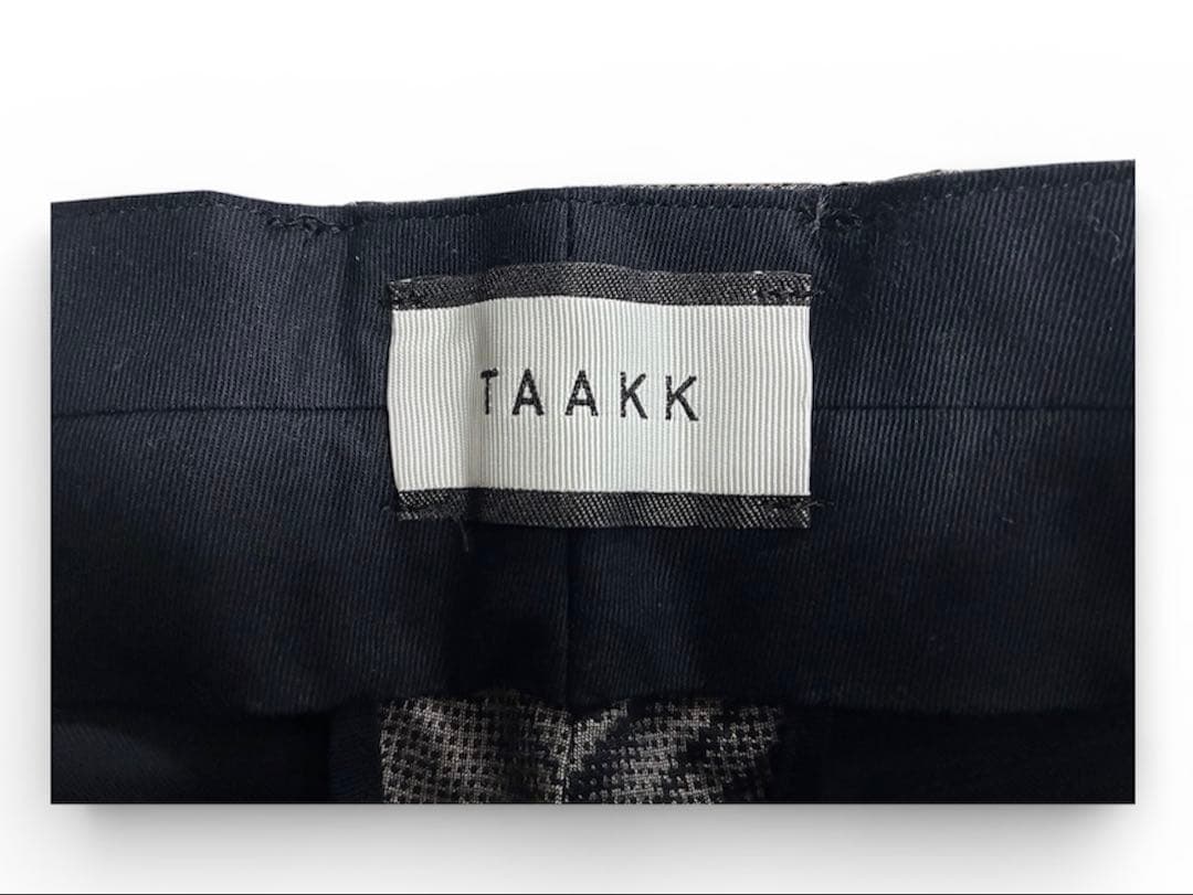 【極美品】TAAKK 20AWウールジャカードフレアパンツ サイズ2