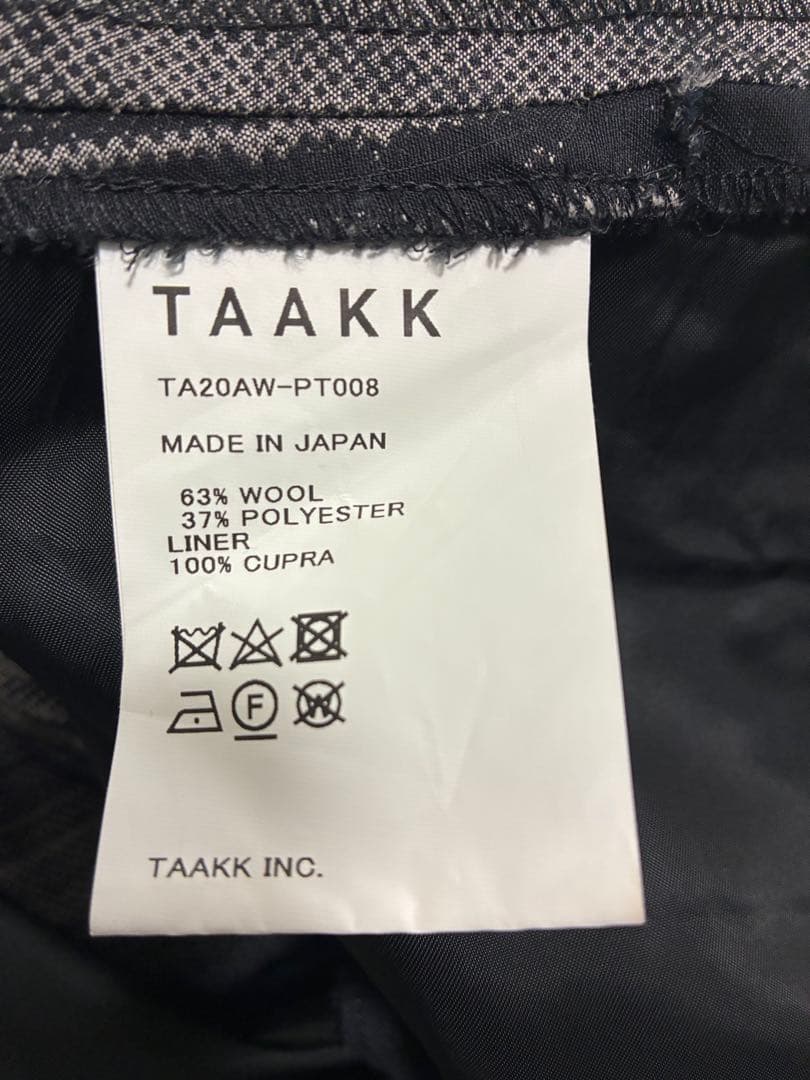 【極美品】TAAKK 20AWウールジャカードフレアパンツ サイズ2