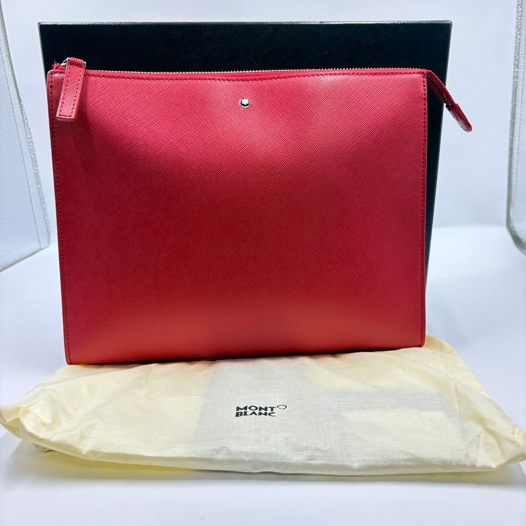 モンブラン montblanc sartorial クラッチバック 赤　保存袋付