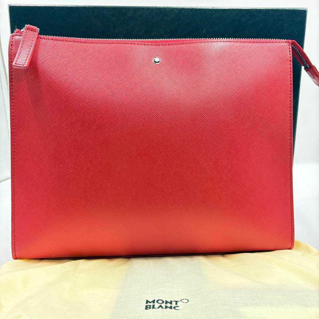 モンブラン montblanc sartorial クラッチバック 赤　保存袋付