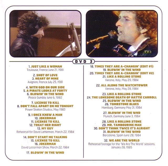 6DVD！Bob Dylan/Genuine Telecasts '63-'02