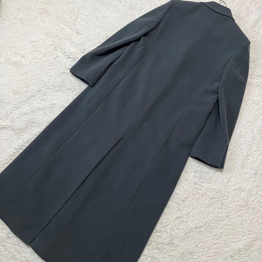 【最高級】マックスマーラ チェスターコート マキシ丈 銀タグ チャコールグレー