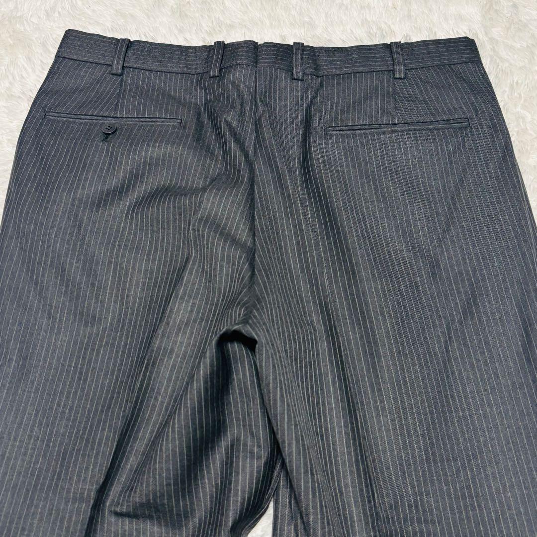 美品 ブルックス ブラザーズ 高級 スーツ ダークグレー ストライプ L相当