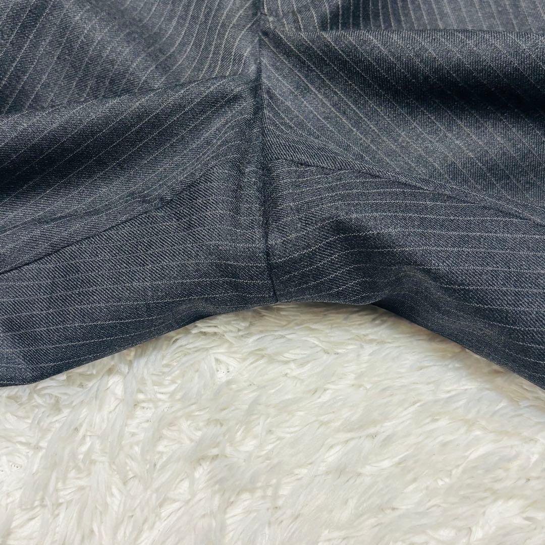 美品 ブルックス ブラザーズ 高級 スーツ ダークグレー ストライプ L相当